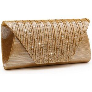 Women's Gold  Rhinestone Evening Clutch Bag for Wedding Party & Cocktail